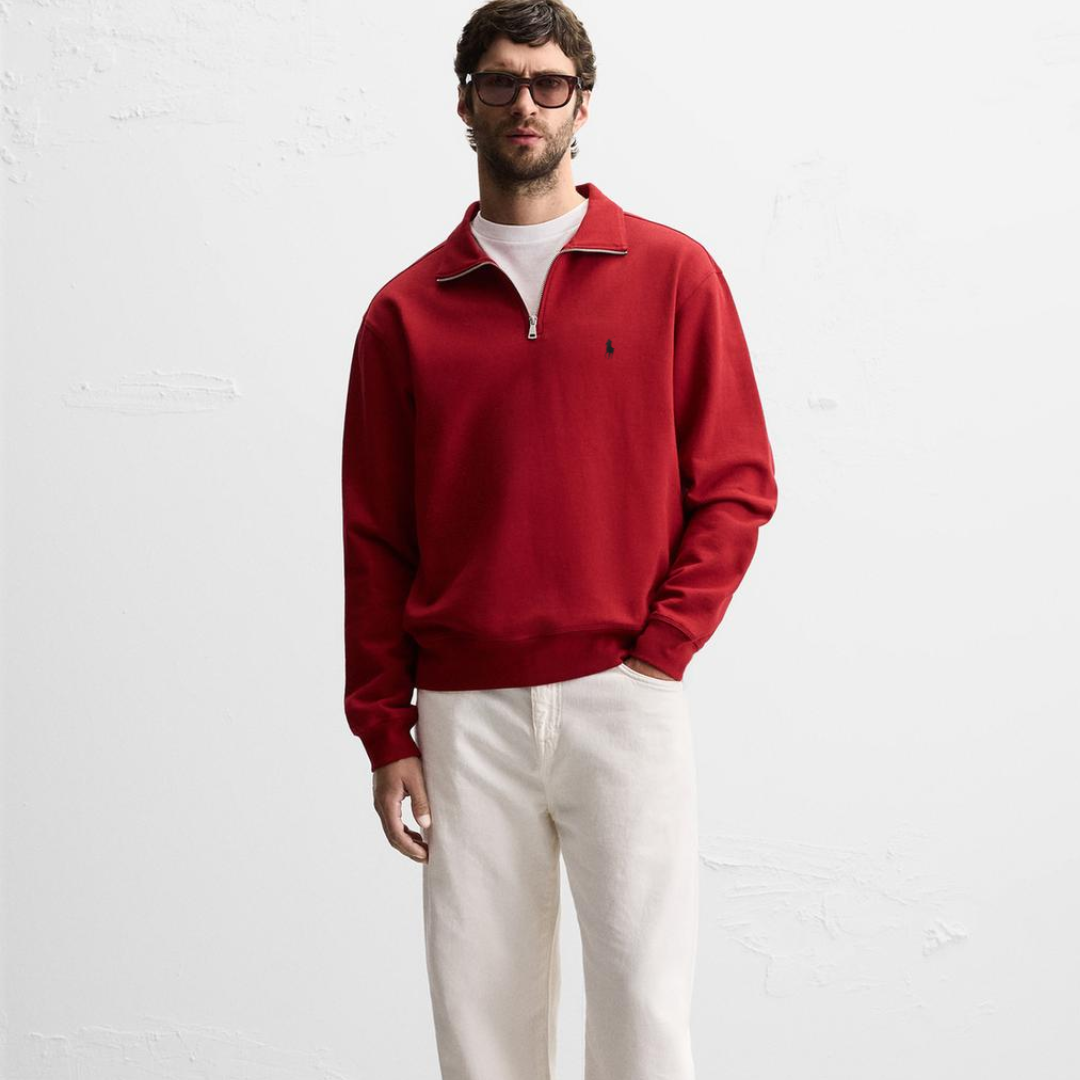 R&L™  BASIC QUARTER-ZIP RED