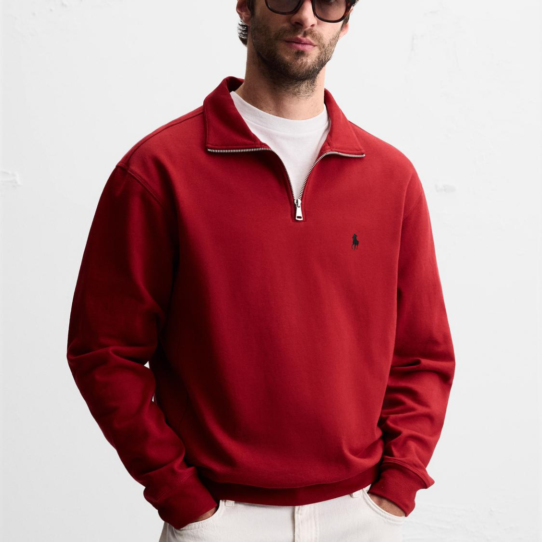 R&L™  BASIC QUARTER-ZIP RED