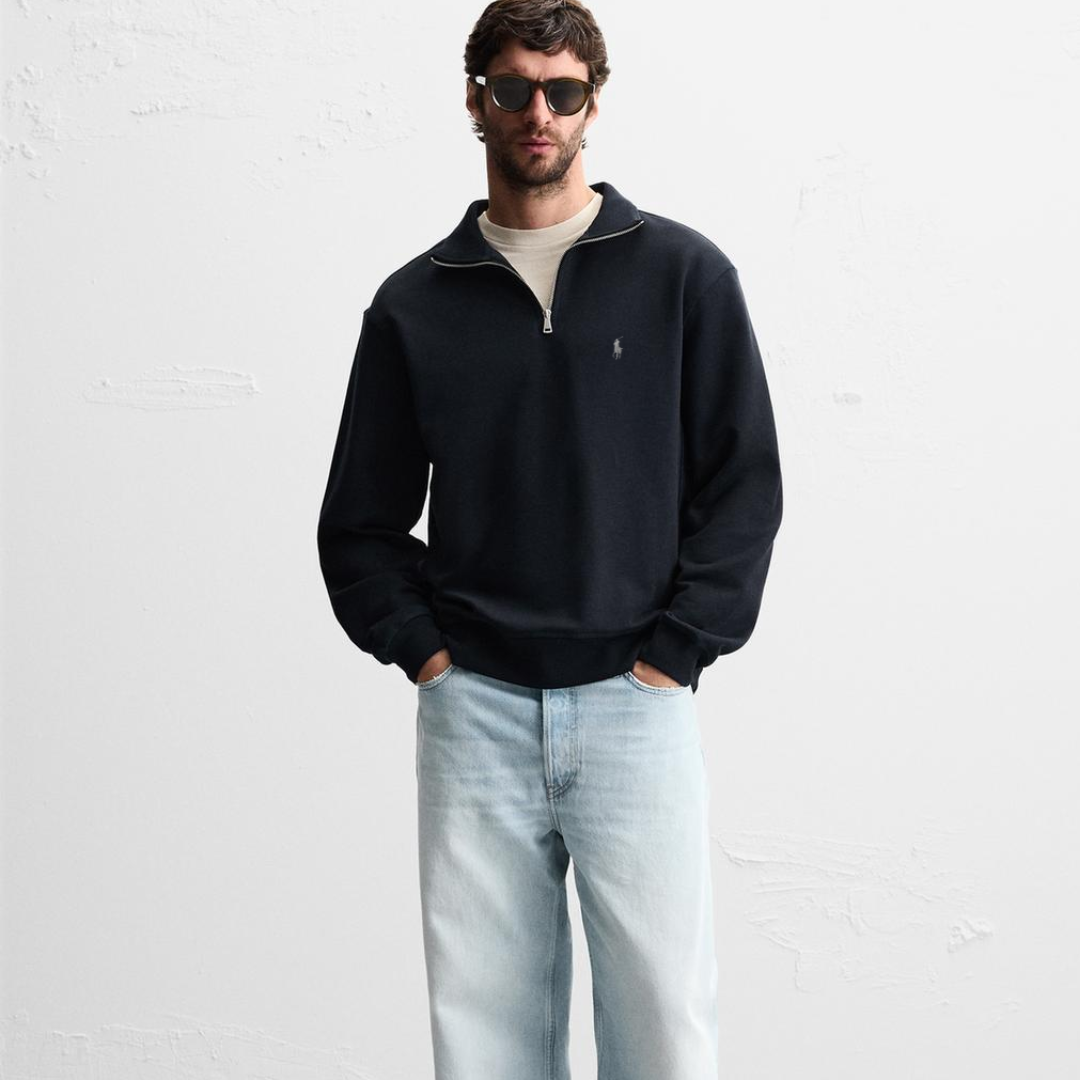 R&L™  BASIC QUARTER-ZIP NAVY