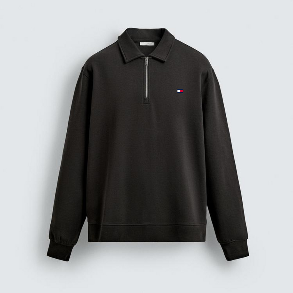 TM™  INTERLOCK QUARTER ZIP POLO SHIRT