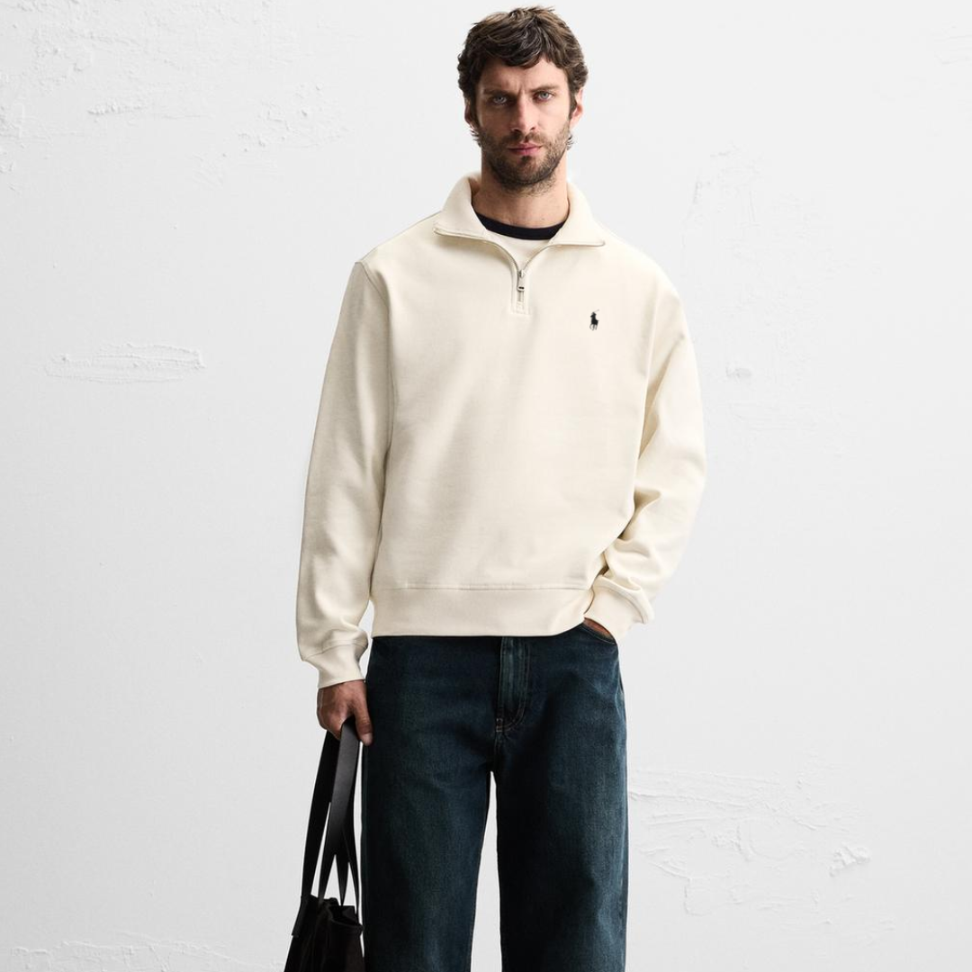 R&L™  BASIC QUARTER-ZIP BEIGE