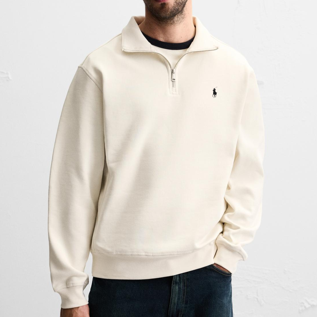 R&L™  BASIC QUARTER-ZIP BEIGE