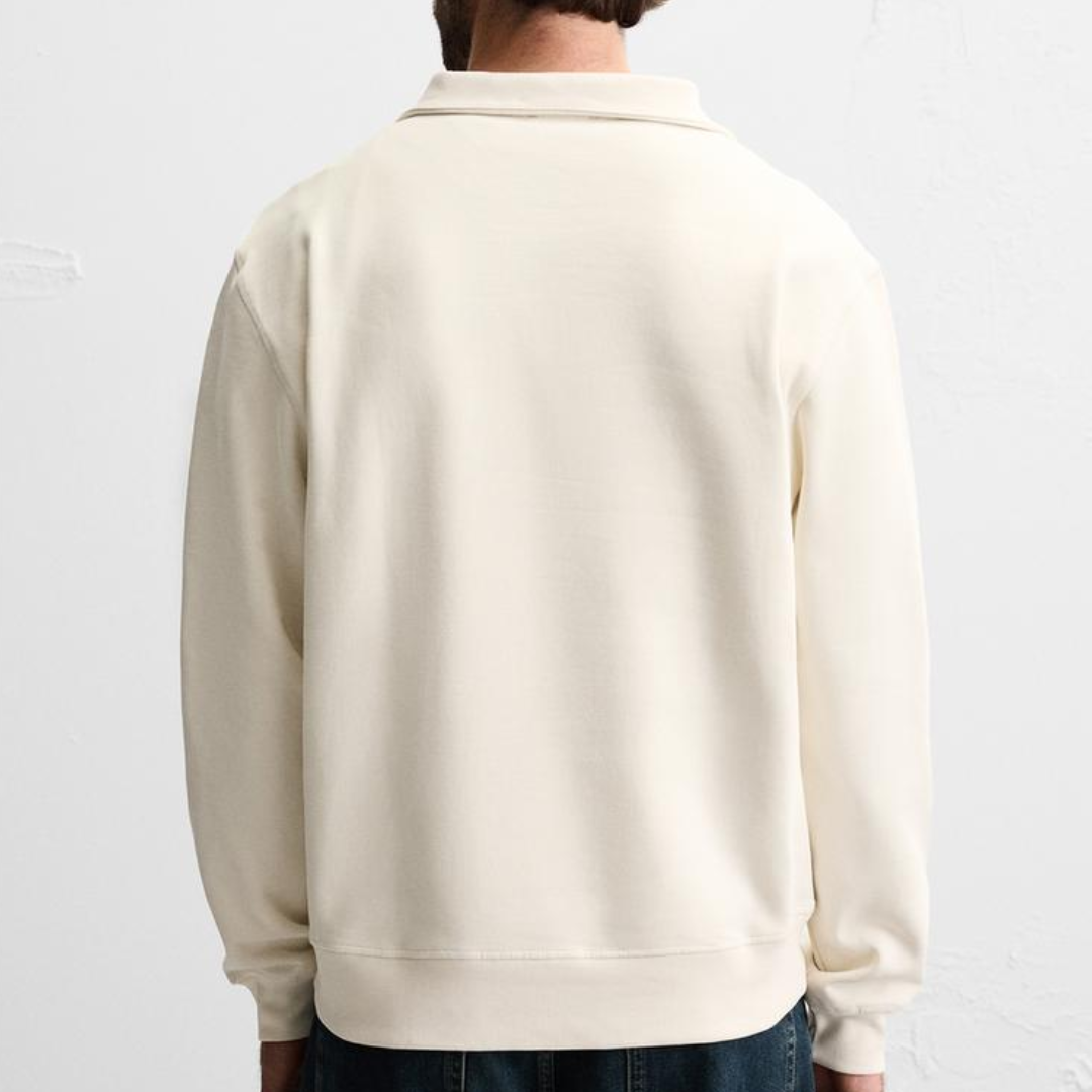 R&L™  BASIC QUARTER-ZIP BEIGE