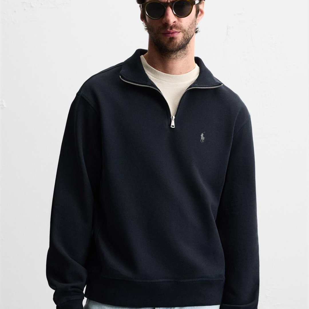 R&L™  BASIC QUARTER-ZIP NAVY