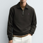 TM™  INTERLOCK QUARTER ZIP POLO SHIRT
