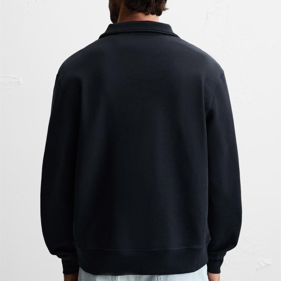 R&L™  BASIC QUARTER-ZIP NAVY