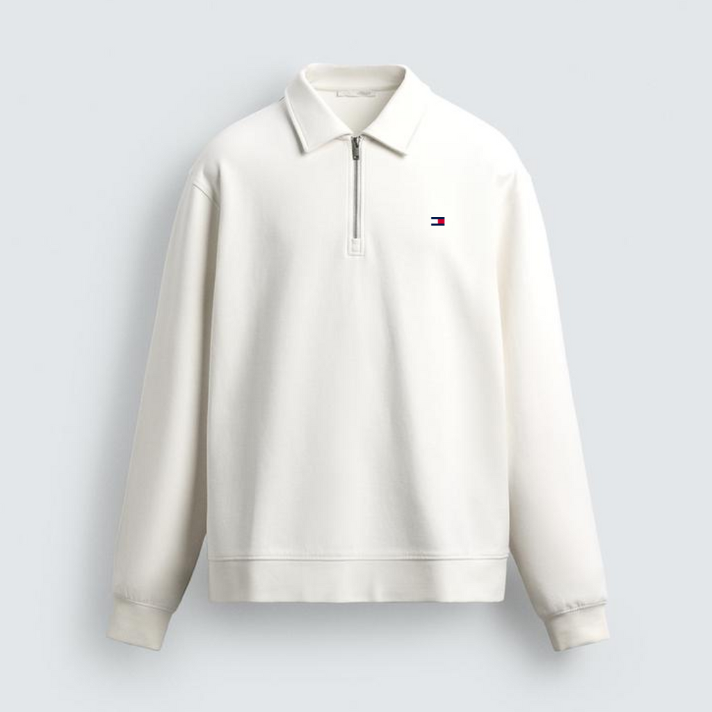 TM™  INTERLOCK QUARTER ZIP POLO SHIRT