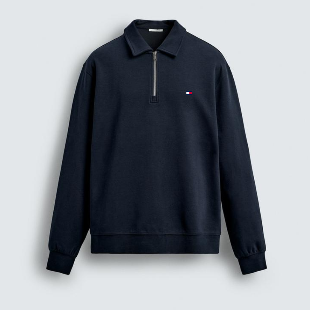TM™  INTERLOCK QUARTER ZIP POLO SHIRT
