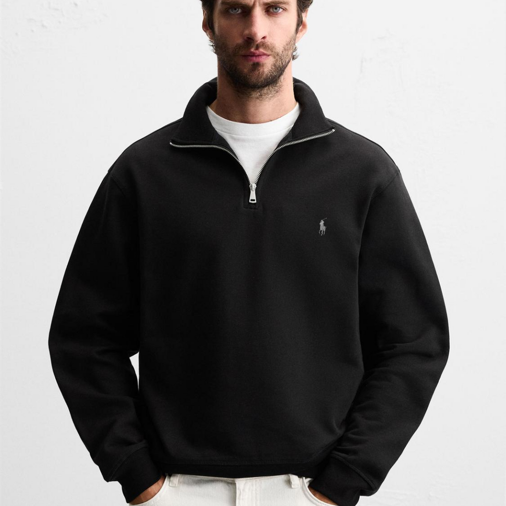 R&L™  BASIC QUARTER-ZIP BLACK